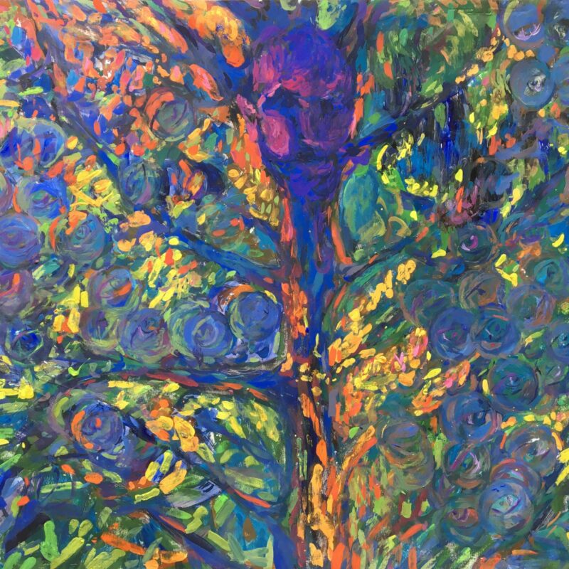 acrylic painting Selfportrait as a Tree